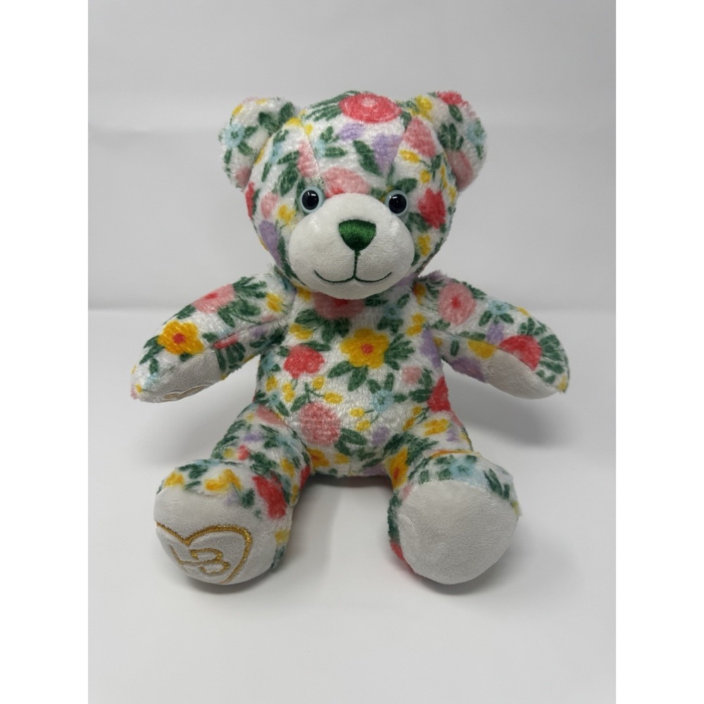 Oh So Lovely Mothers Day Build A Bear All Over  Floral Teddy Bear Rare Collector